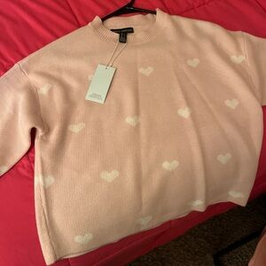 Pink heart sweater